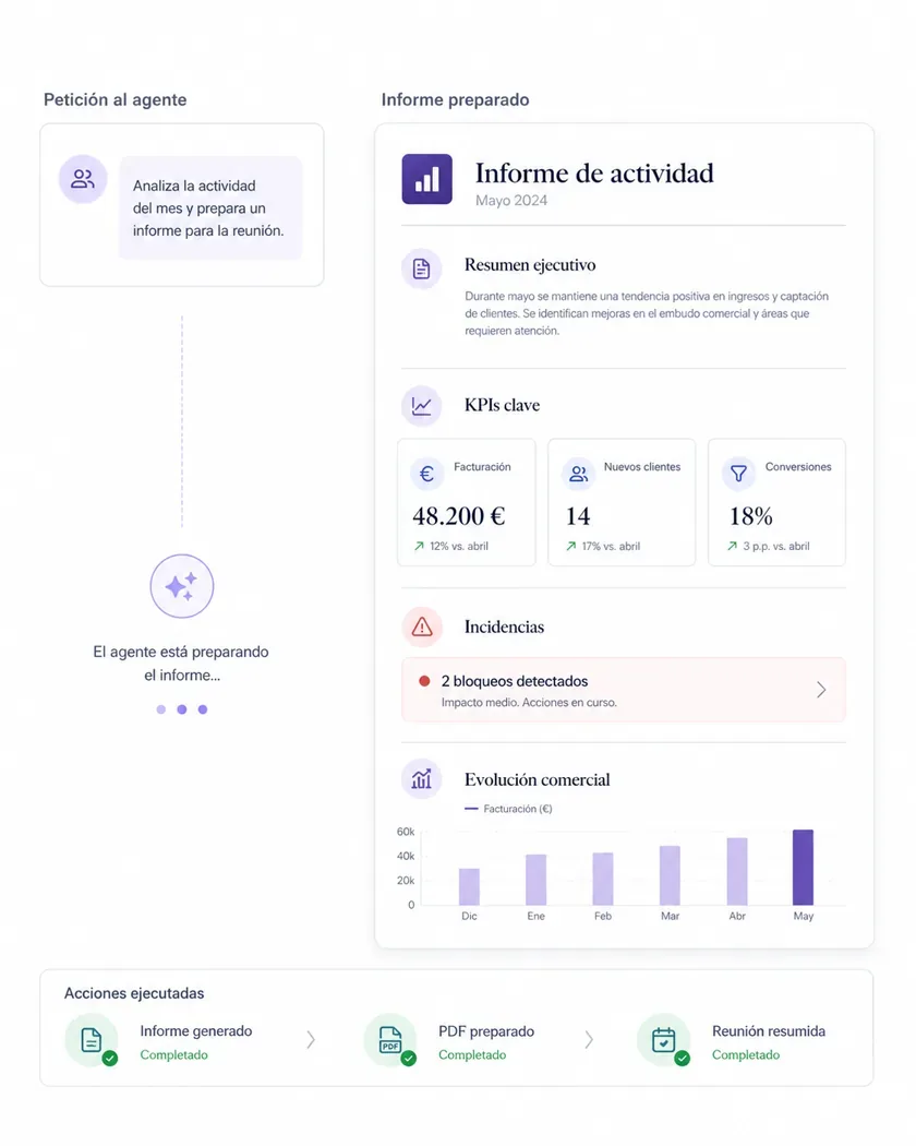Segunda vista de un agente conectado con la operación