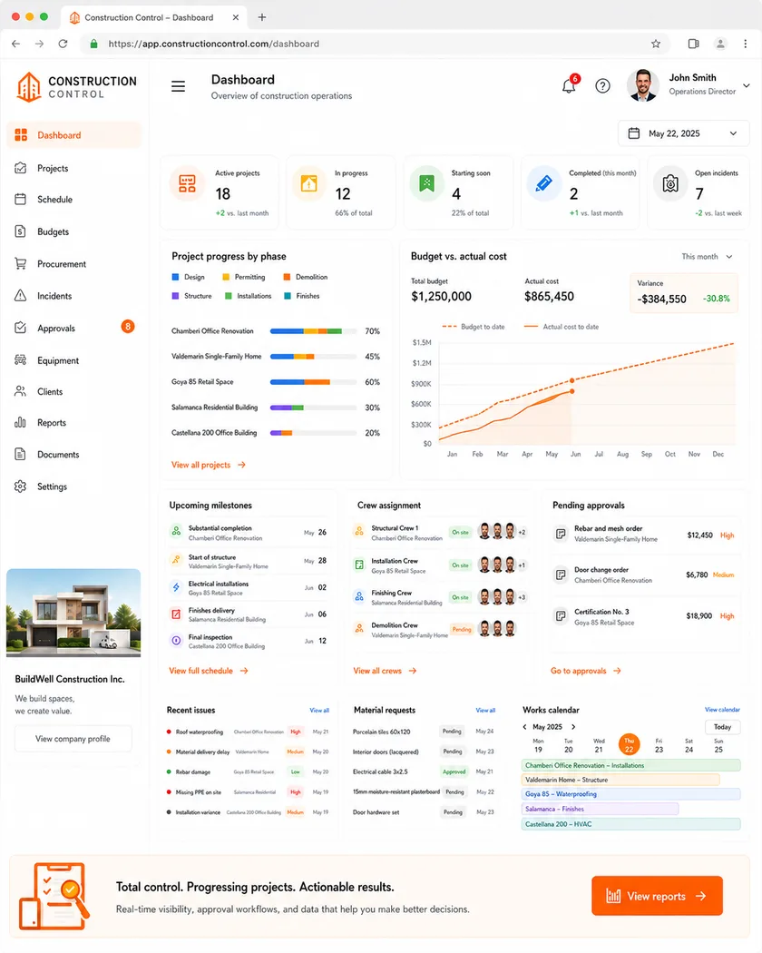 Custom-built business application