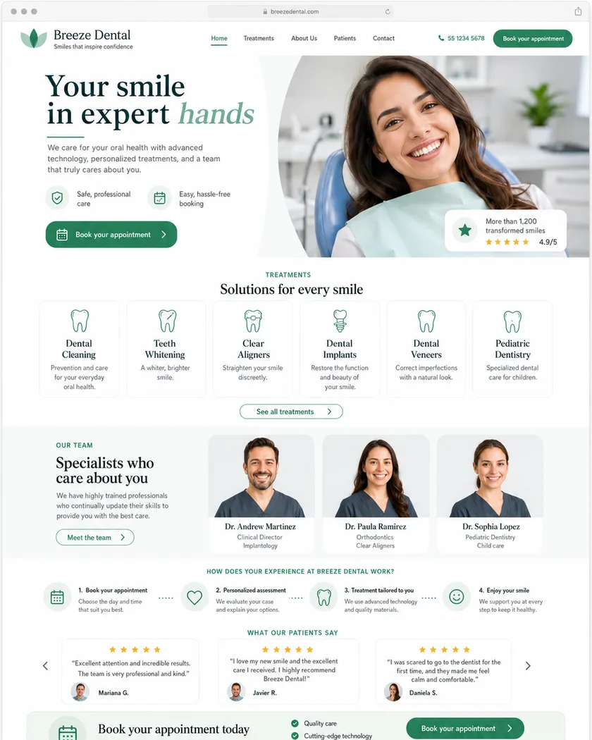 Third conversion-focused website concept